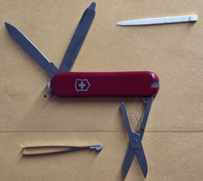 Victorinox Classic SD Ciba Logo Swiss Army Knife Red 58mm New in Box Tweezers picture