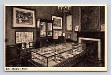 London England John Wesleys House Interior Study Historic Landmark BW Postcard picture