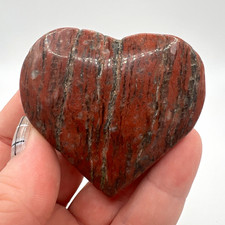 Red Jasper Heart – Polished Banded Crystal Heart picture