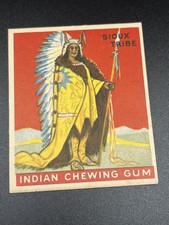 1933 Goudey Indian Gum R73 #22 Chief of the Sioux Tribe 24 Back Vintage Card picture