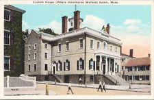 Postcard Custom House Nathanial Hawthorne Worked There Salem Massachusetts MA picture