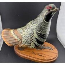Ducks Unlimited Chris Olson Ruffed Grouse Figurine: Special Edition 1994-95 Wood picture