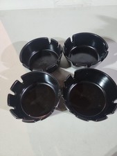 Vintage Set of 4 Tablecraft Black Plastic Ashtrays-Deep Well-Resturant/Bar-4