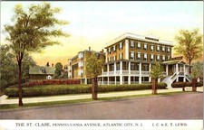 1907-10's THE ST CLARE HOTEL ATLANTIC CITY NJ ANTIQUE POSTCARD picture