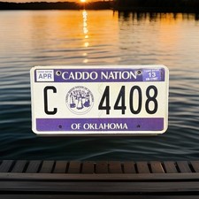 2013 Oklahoma License Plate Caddo Nation C 4408 Tribe Native American Indian picture