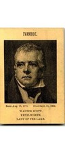 Sir Walter Scott *Ivanhoe* 1800s Card Scotland Stipple Engraving Portrait picture
