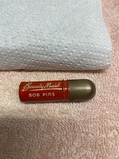Vintage 1960s Beauty Maid Bob Pin Tin picture