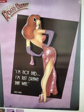 Jessica Rabbit Poster 1987 Roger Rabbit Factory Rolled 23”x35” picture