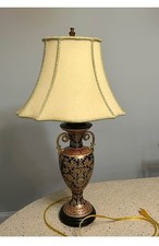 Vintage Bombay Co. Italian Style Rococo Enamel Gilded Urn Form Table Lamp picture