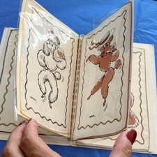 Vintage Cocktail Napkins Leacock Poodles Depler 1950s Set 8 NOS picture