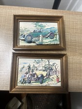 Vtg 3DPainting Picture with Antique Carson Bridge AD Souvenir ART DECO picture