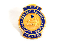 National Railway Historical Society 10K Gold Filled 50 Years Lapel Pin picture