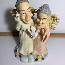 Grandpa & Grandma Angel 3D Figurine ~ 6”tall~ 1997~Sansco VTG picture