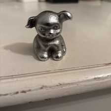 Vintage Bucki Carbons Ribbons Griswold Cast Iron Puppy Dog Paperweight picture