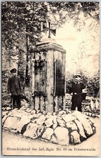 Priesterwalde Germany Historic WW1 Memorial Sepia Unposted Vintage Postcard picture