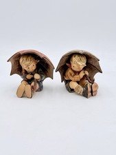 Goebel Hummel Umbrella Boy & Girl Figurines Large 152/A 152/B TMK-6 Vintage Set picture