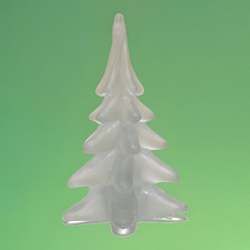 Vintage Frosted Satin Art Glass Christmas Tree Figurine 8