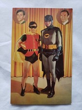 Rare BATMAN TV Show Adam West Burt Ward Postcard with pre-printed signatures picture