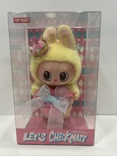AUTHENTIC POP MART Labubu Let’s Checkmate Vinyl Plush Doll Yellow US Seller picture