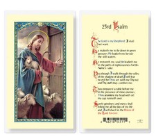 Psalm 23 Christ the Good Shepherd Prayer Laminated Holy Card Religious Faith picture