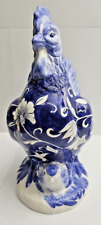 Beautiful Cobalt Blue Chicken , Ceramic, 13 in x 8 in Hand Painted picture