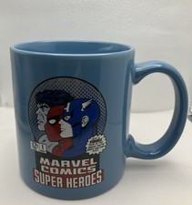 Marvel Superhero’s 2 Sided Blue Ceramic Mug Zac Designs  21 Ounces picture