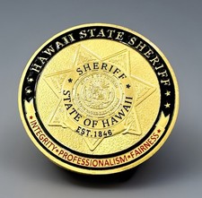 HAWAII STATE SHERIFF Challenge Coin ·IN STOCK· ·FAST SHIPPING· ·NEW· picture