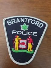 Brantford Police Dept Canadian Police Shoulder Patch Obsolete Vintage picture