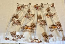 Vtg  1960s  Toile Country Cafe Camper Trailer Curtain Panel 16”/23.5 ( 39”bottom picture