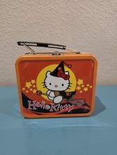 Vintage 2000s Hello Kitty Sanrio Halloween Collectible Tin Lunch Box Small picture