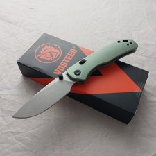 Vosteed Marten Top Linerlock Green Aluminum Folding 154CM Pocket Knife A1602 picture