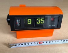 CITIZEN Flip Clock Orange Showa Retro Space Age Clock Works from JAPAN picture