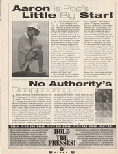 Aaron Carter No Authority teen pinup clipping beach shorts hat Little big Star picture