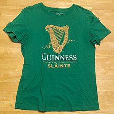 Guinness Slainte Green T-Shirt Women’s M 100% Cotton Diageo USA RN155386 picture