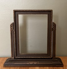 Antique Hand Carved Picture Frame Swing Swivel Easel Type 9
