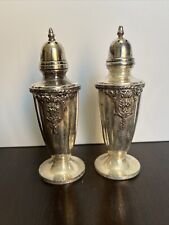 Vintage Pair Wallace Salt and Pepper Shakers Silverplated 6702 Silver picture