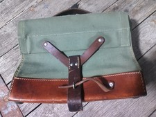Vintage Swiss Army Canvas & Leather Ammo Tool Bag Satchel G. Bitter Zurich picture