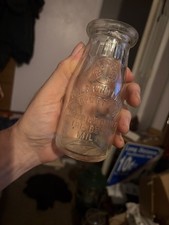 rare norwalk diary ohio half pint milk bottle embossed vgc picture