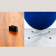 Mid Century Foot Replacement Arne Jacobsen Egg Chair Feet Black Cap Swivel Foot picture