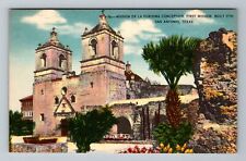 San Antonio TX-Texas Historic 1731 First Mission De La Purisima Vintage Postcard picture