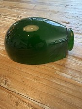 Cased Green White Glass Lamp Shade Half Hand 2-1/4” Fitter Industrial Light picture