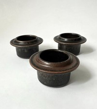 Ulla Procopé Set Of 3 Egg “Ruska” Stoneware Cups, For Arabia, 1960s, Finland picture