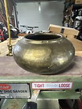 MCM Round Hand Hammered Brass Planter India  picture