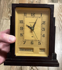 Antique Art Deco Hammond Gregory Brown Mantle Clock Bakelite Decor picture