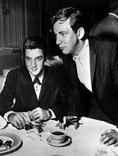 Circa 1960 Elvis Presley Bobby Darin compare notes Las Vegas Nevad- Old Photo picture