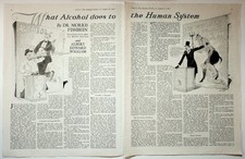 Collier's 1927 Original Print Article What Alcohol Does to the Human System picture