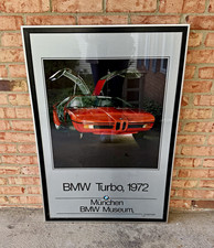 Vintage BMW Turbo 1972 Museum Poster Frames 85’ Mint Condition Poster picture