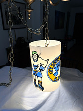 Vintage St. Louis Blues NHL MCM Swag Chain Hanging Lamp Plug In Works Great  picture