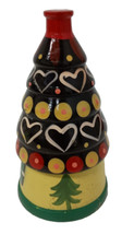 VTG Hazel & Gretel Fairy Tale Wood Nesting Doll House Hand Made Polish Folk Art picture