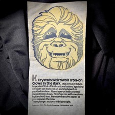 VTG 1973 Halloween Weirdwolf Krystal Burgers Glow-In-The-Dark Iron-on Transfer picture